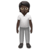 🧍🏿 person standing: dark skin tone display on Apple